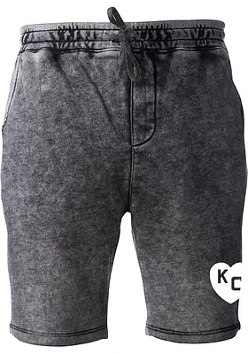 Rally Kansas City Monarchs Mens Black Heart Shorts