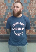 Rally Chicago American Giants Navy Blue Circle Arch Short Sleeve Fashion T Shirt