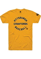 Rally Pittsburgh Crawfords Gold Circle Arch Short Sleeve Fashion T Shirt