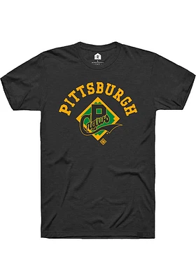 Rally Pittsburgh Crawfords Black Script Logo Short Sleeve Fashion T Shirt