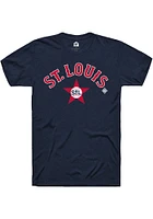 Rally St Louis Stars Navy Blue Script Logo Short Sleeve Fashion T Shirt