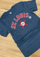 Rally St Louis Stars Navy Blue Script Logo Short Sleeve Fashion T Shirt