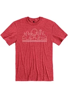 St Louis Red Skyline Short Sleeve Fashion T Shirt