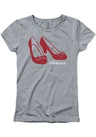 Kansas Girls Grey Slippers Short Sleeve Tee