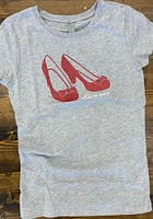 Kansas Girls Grey Slippers Short Sleeve Tee