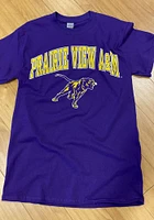 Prairie View A&M Panthers Purple Arch Mascot Short Sleeve T Shirt