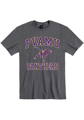 Prairie View A&M Panthers Charcoal Number One Design Short Sleeve T Shirt