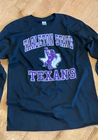 Tarleton State Texans Black Number One Design Long Sleeve T Shirt