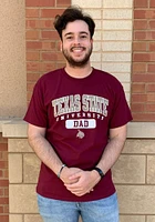 Texas State Bobcats Maroon Dad Short Sleeve T Shirt