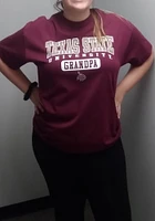Texas State Bobcats Maroon Grandpa Short Sleeve T Shirt