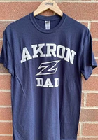 Akron Zips Navy Blue Dad Number One Short Sleeve T Shirt