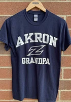 Akron Zips Navy Blue Grandpa Number One Short Sleeve T Shirt
