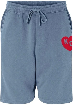 Rally Kansas City Monarchs Mens Navy Blue Heart Shorts