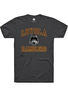 Rally Loyola Ramblers Charcoal Number One Design Short Sleeve T Shirt
