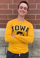 Iowa Hawkeyes Gold Arch Mascot Long Sleeve T Shirt