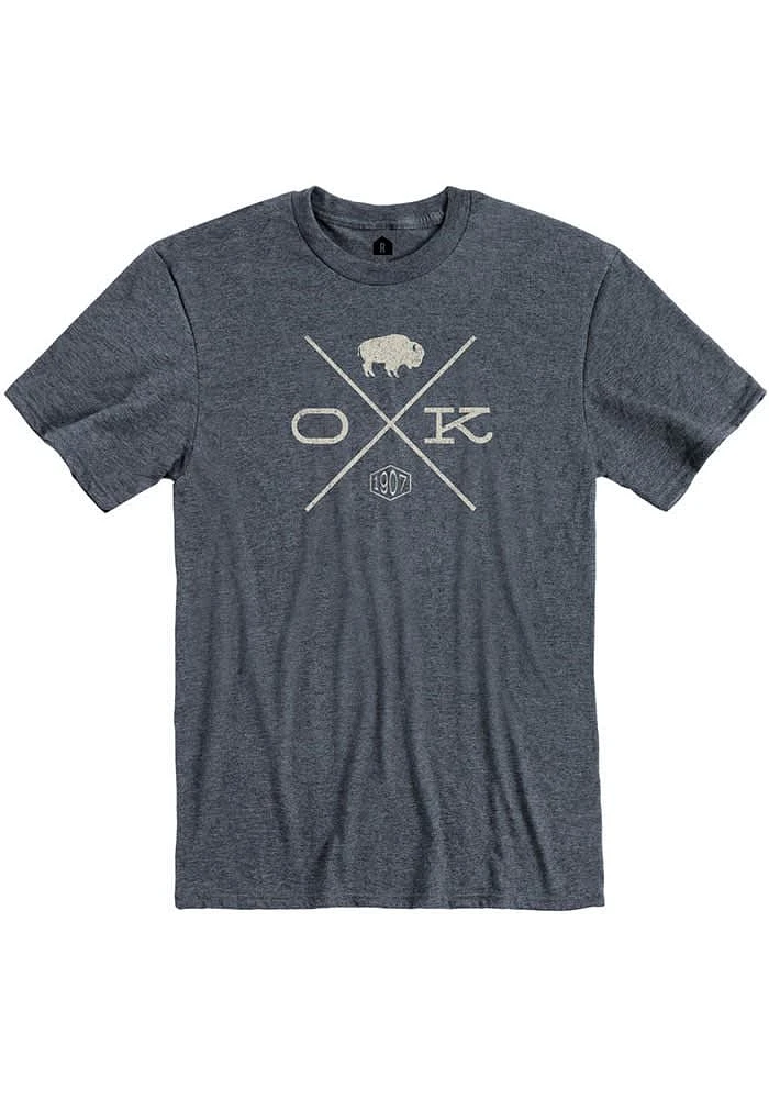 Oklahoma Navy Blue OKX Short Sleeve Fashion T Shirt