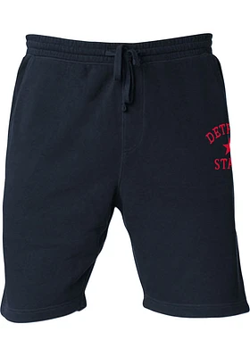 Rally Detroit Stars Mens Navy Blue Number 1 Graphic Shorts