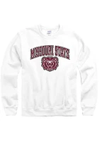 Missouri State Bears Mens White Arch Mascot Long Sleeve Crew Sweatshirt