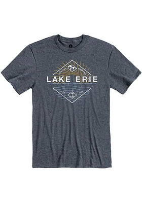 Rally Michigan Navy Blue Lake Erie Short Sleeve Fashion T Shirt
