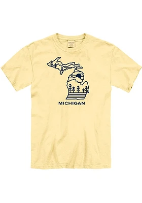 Michigan Yellow State Elements Short Sleeve T Shirt