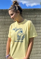 Michigan Yellow State Elements Short Sleeve T Shirt