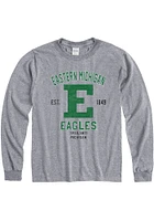 Eastern Michigan Eagles Grey No 1 Long Sleeve T Shirt