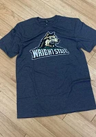 Wright State Raiders Charcoal Distressed Logo Short Sleeve T Shirt