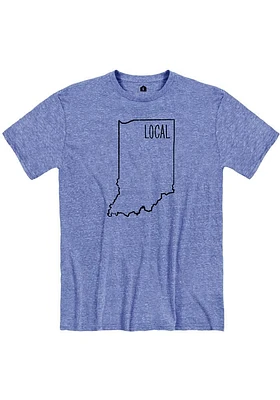 Indiana Blue Local State Shape Short Sleeve Fashion T Shirt