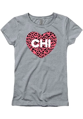 Chicago Girls Cheetah Heart Short Sleeve Tee