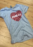 Philadelphia Girls Cheetah Heart Short Sleeve Tee