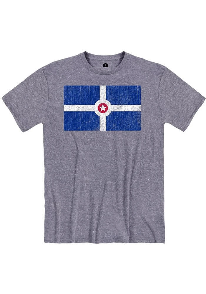 Indianapolis Blue City Flag Short Sleeve Fashion T Shirt