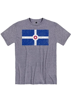 Indianapolis Blue City Flag Short Sleeve Fashion T Shirt