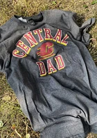 Central Michigan Chippewas Charcoal Dad Number One Short Sleeve T Shirt