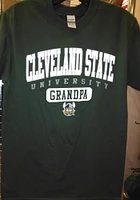 Cleveland State Vikings Green Grandpa Pill Short Sleeve T Shirt