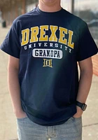 Drexel Dragons Navy Blue Grandpa Pill Short Sleeve T Shirt