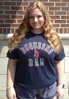 Duquesne Dukes Navy Blue Dad Number One Short Sleeve T Shirt