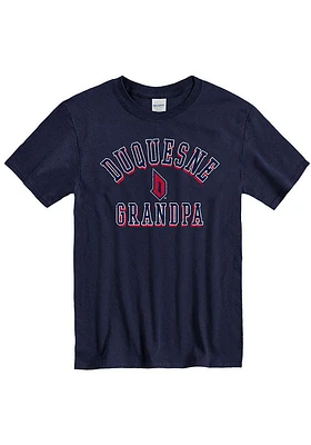 Duquesne Dukes Navy Blue Grandpa Number One Short Sleeve T Shirt