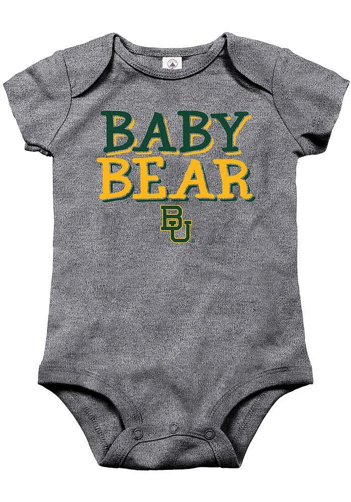 Baylor Bears Baby Graphite Bear Short Sleeve One Piece