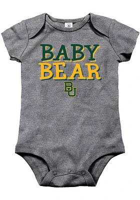 Baylor Bears Baby Graphite Bear Short Sleeve One Piece