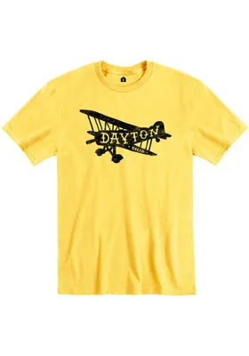 Rally Dayton Yellow Plane Short Sleeve Fashion T Shirt