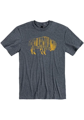 Oklahoma Navy Blue Buffalo Short Sleeve Fashion T Shirt