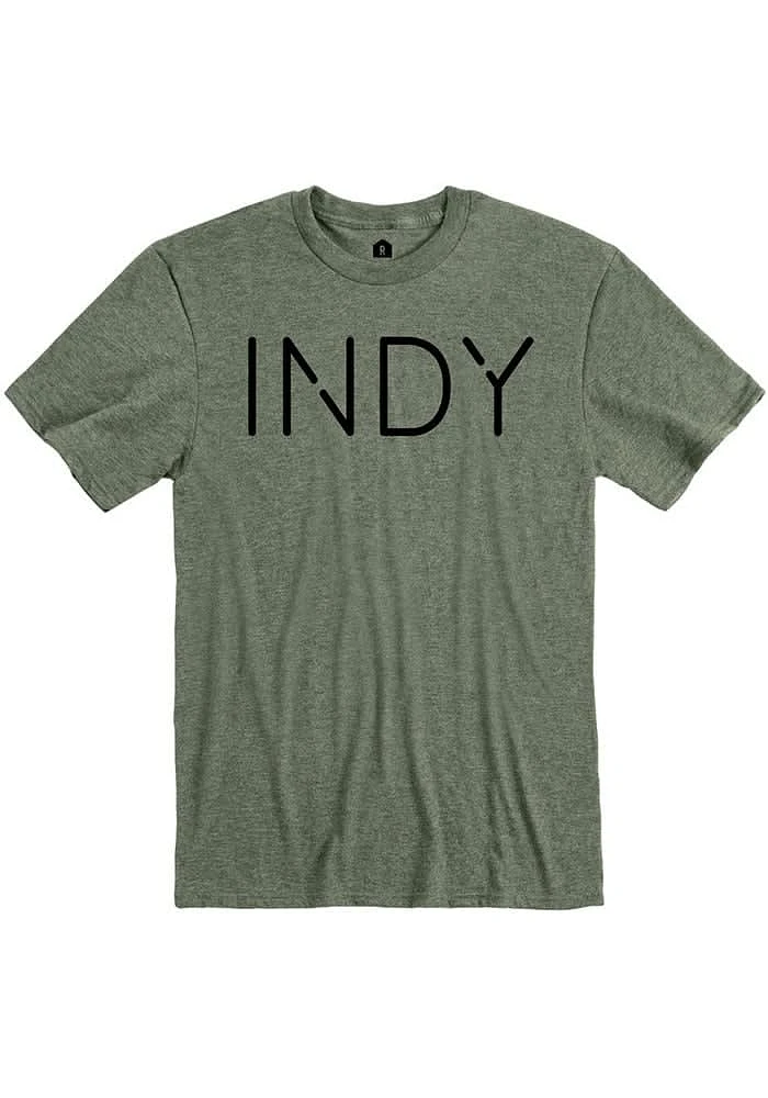 Indianapolis Olive Disconnected Short Sleeve Fashion T Shirt