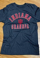 Indiana Hoosiers Charcoal Grandpa Number One Short Sleeve T Shirt