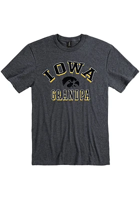 Iowa Hawkeyes Charcoal Grandpa Number One Short Sleeve T Shirt