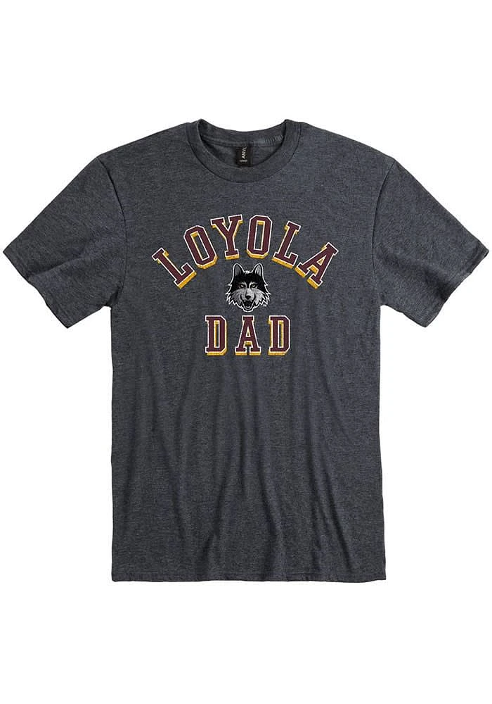 Loyola Ramblers Charcoal Basketball Short Sleeve T Shirt