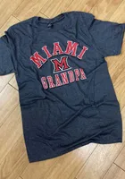 Miami RedHawks Charcoal Grandpa Number One Short Sleeve T Shirt