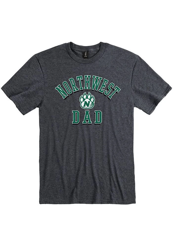 Northwest Missouri State Bearcats Charcoal Dad Number One Short Sleeve T Shirt