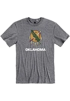 Oklahoma Graphite State Flag Short Sleeve Fashion T Shirt