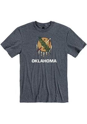 Oklahoma Navy Blue State Flag Short Sleeve Fashion T Shirt
