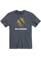 Oklahoma Navy Blue State Flag Short Sleeve Fashion T Shirt